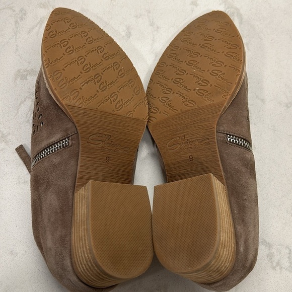 Sbicca Taniss Vintage Laser Cut Suede Leather Women's Mule Clog Zip Booties Boho - Picture 11 of 15